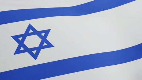 Seamless Loop of Israeli Flag Waving