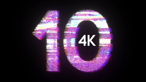 4k Glitch Countdown
