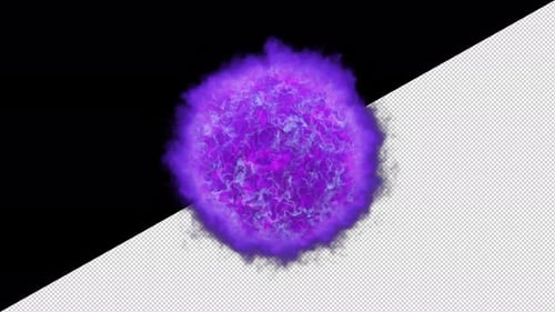 Dynamic Purple Energy Sphere Abstract Visual Effect