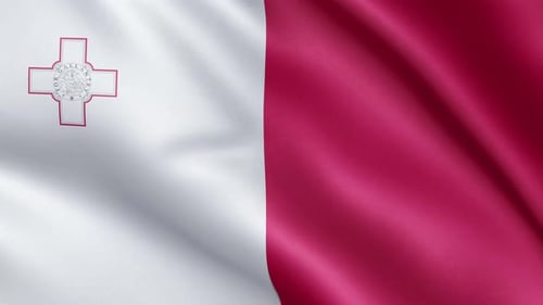 Waving Malta Flag Animation
