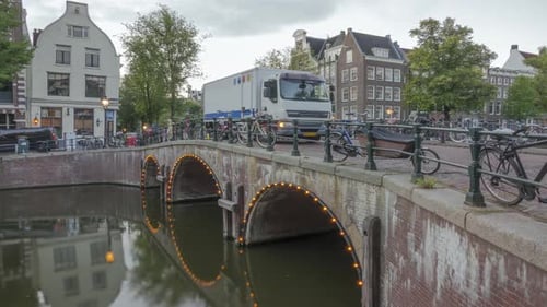 Morning Traffic on the Amsterdam Bridge