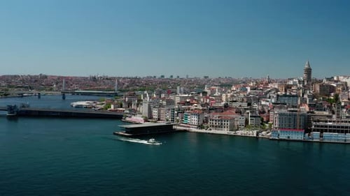 Istanbul City Goldenes Horn Luftaufnahme