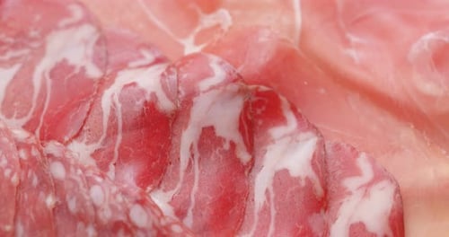 Delicious Sliced Deli Meats Close Up