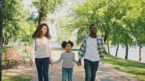 Family Walking in Park