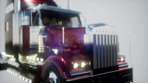 Realistic Heavy Duty Semi-Truck with Dynamic Flashing Lights