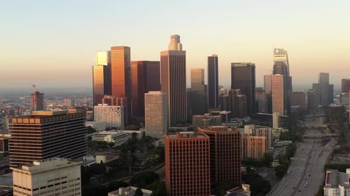 Aerial of the Downtown Los Angeles