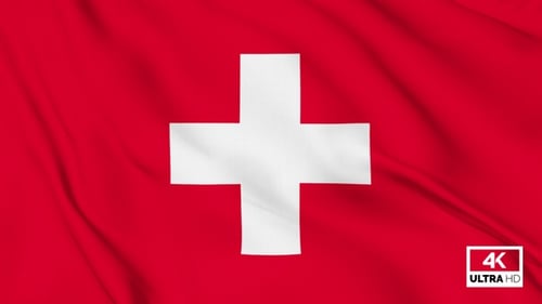 Swiss National Flag Waving Animation