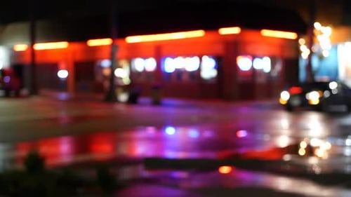 Defocused Evening Street