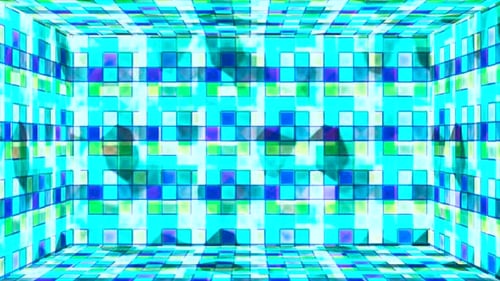 Abstract Geometric Digital Squares Glowing Background Animation