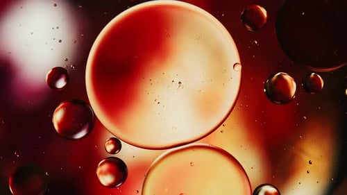 Huile alimentaire colorée abstraite Drops Bubbles 08
