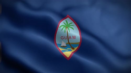 Realistic Waving Flag of Guam