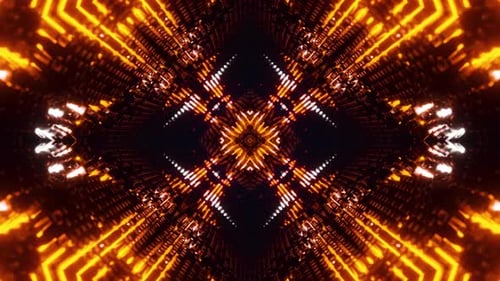 Orange Neon Motion Background Vj Loop
