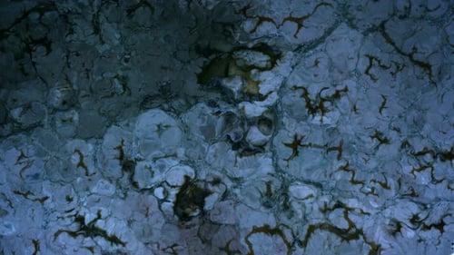 Abstract Liquid Pattern with Grey Cells and Blue