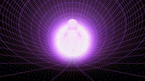 Abstrakte weiße Farbe Grid Tunel Animation V2