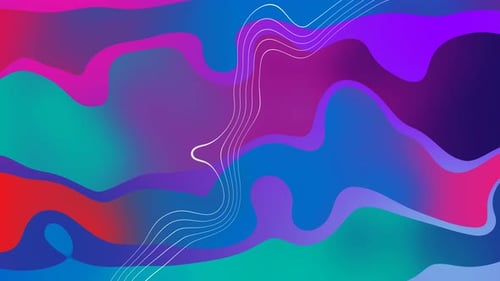 Vibrant Abstract Fluid Shapes Motion Background