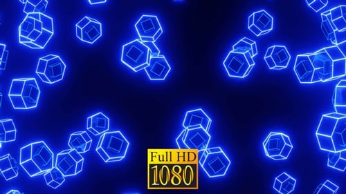 Cosas de neón azules bailando en HD