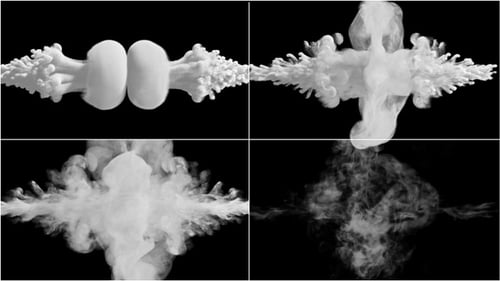 Dynamic Fluid Smoke Burst Reveal Transition