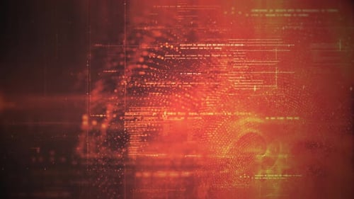 Futuristic Data Matrix Simulation HUD Background 15