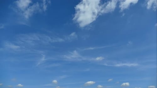 Time lapse of white cloud moving pass around sky background