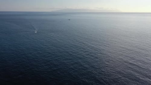 Tranquil Ocean View with Distant Island