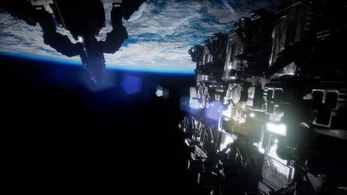 Flotte riesiger Raumschiffe, bekannt als Mutterschiffe, die Position über der Erde einnehmen