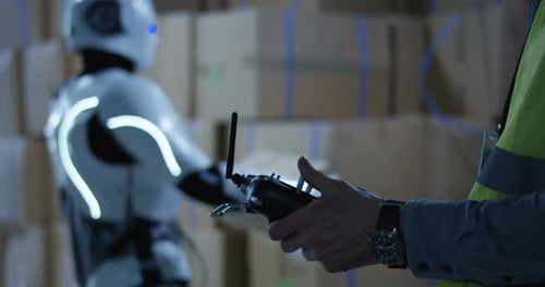 Controlling Robot in Warehouse with Remote Control