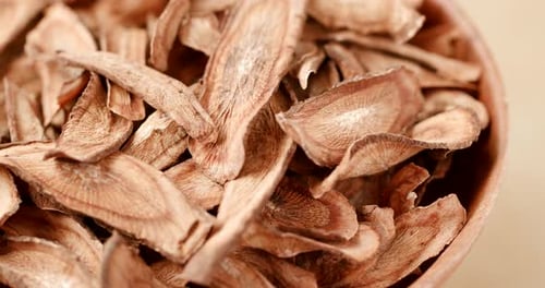 Dried heap of burdock