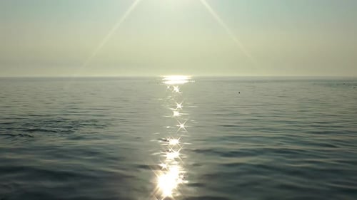 Sparkling Sea Water And Magical Shiny Seascape