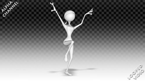 3D Frauenfigur - Zeichentrick-Kung-Fu-Tanz