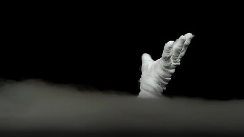 Mummy Hand Emerging from Mystical Fog