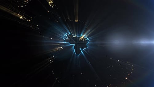 Realistic Earth Night Shining Country Venezuela