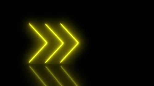 Abstract Neon Right Arrows Directional Flow Animation
