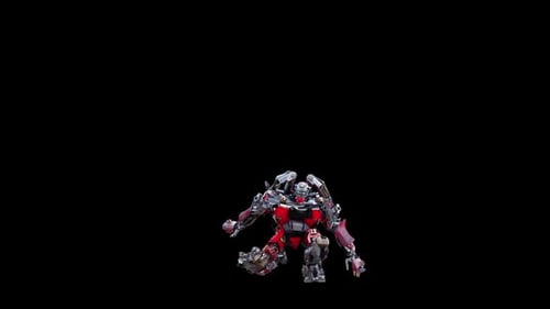 Dynamic Sci-Fi Robot Assembly and Movement Animation