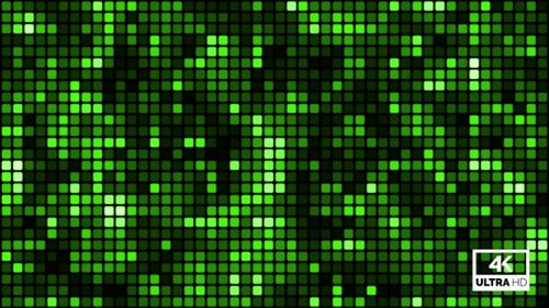 Grüne digitale Punkte, LED-Display, Hintergrundanimation, Looped V4
