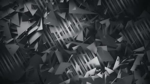 Abstract Dark Geometric Shifting Shapes Animated Background