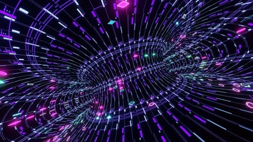 Pulsierendes Disco-Karussell VJ Loop