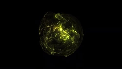 Abstract Dynamic Glowing Energy Sphere Animation