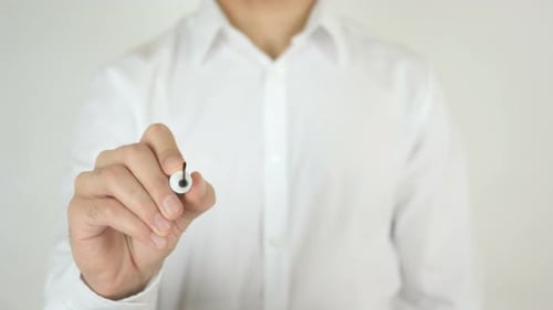 Writing Money with Marker on Clear Surface