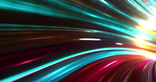 Abstract energy tunnel in space. Wormhole through time and space.