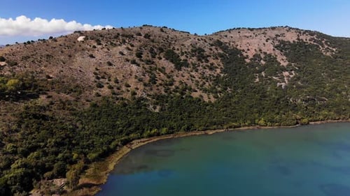 Beautyful Aerial View of Mountains River and Forest