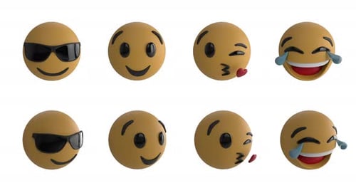 Animated 3D Emoji Pack with Diverse Facial Expressions