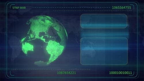 HUD Frame with Green Glue Hologram