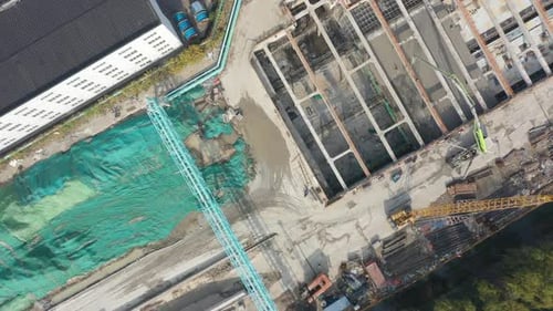 Obra en construcción en la ciudad