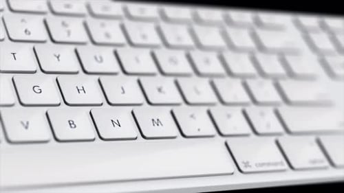 Modern White Keyboard Dolly In Animation