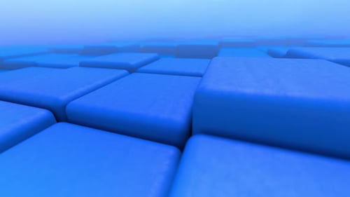 Abstract Blue Blocks Moving Seamless Loop Background