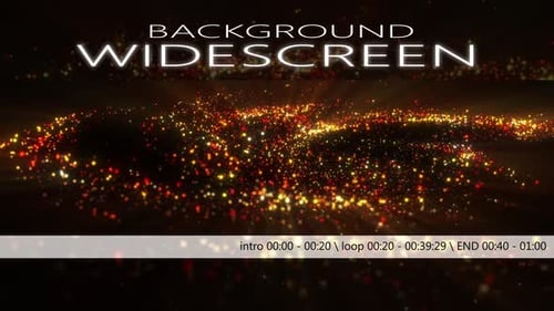 Abstract Golden Glittering Particle Swirl Background Loop