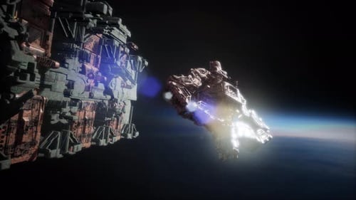 Le vaisseau spatial extraterrestre Armada approche de la Terre