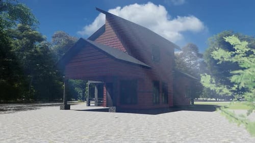 3D Model House Spin for Design Projects