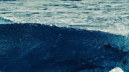 Iceberg and Waves in Diamond Beach