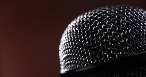 Gros plan du microphone